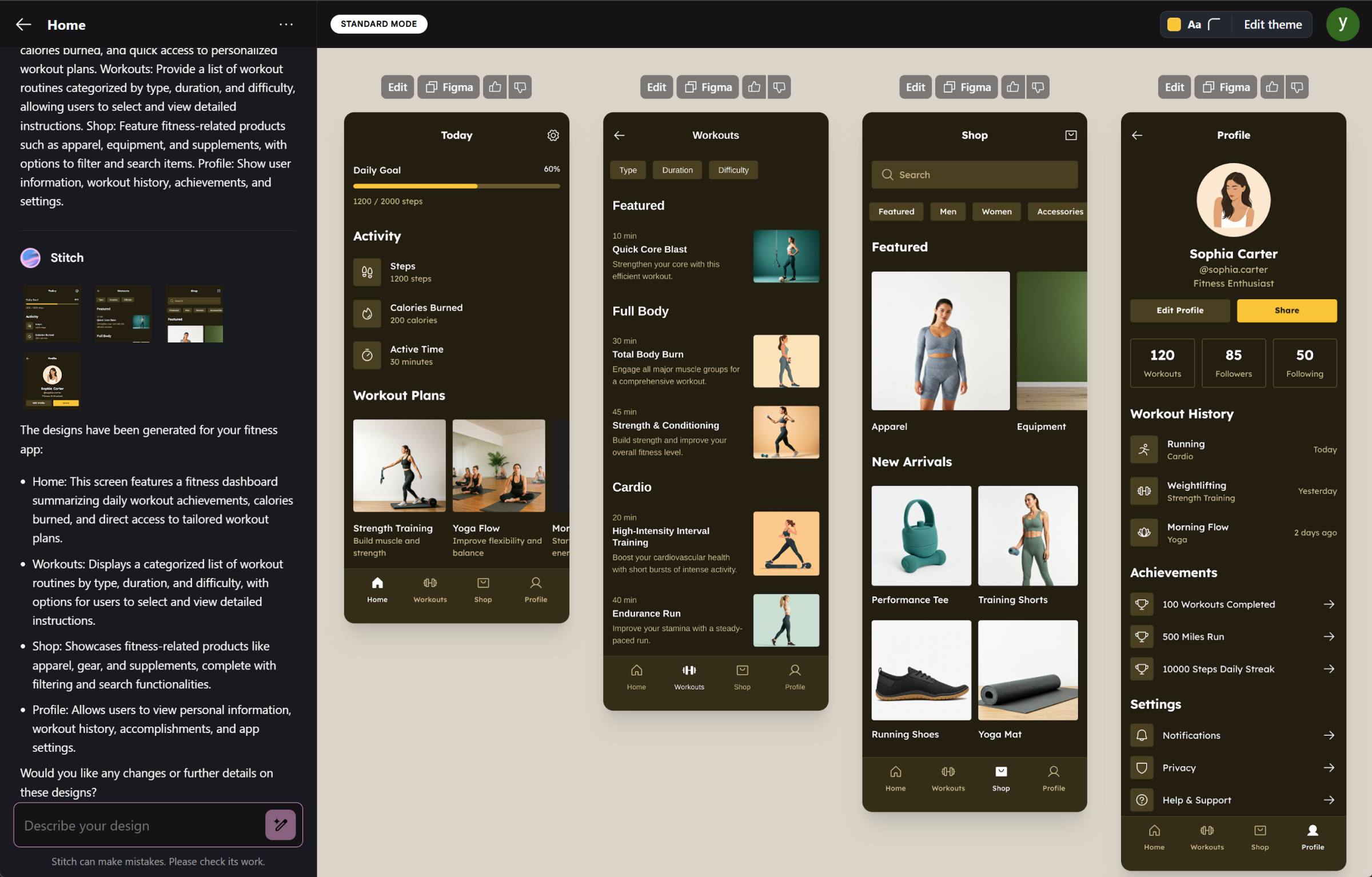 我测了Google Stitch:AI 直接出 UI 源文件,Figma 的压力不小了......(图ZMTUwOTgyODg=) - 评测 - 站酷设计师言川Artie原创素材 - 站酷ZCOOL