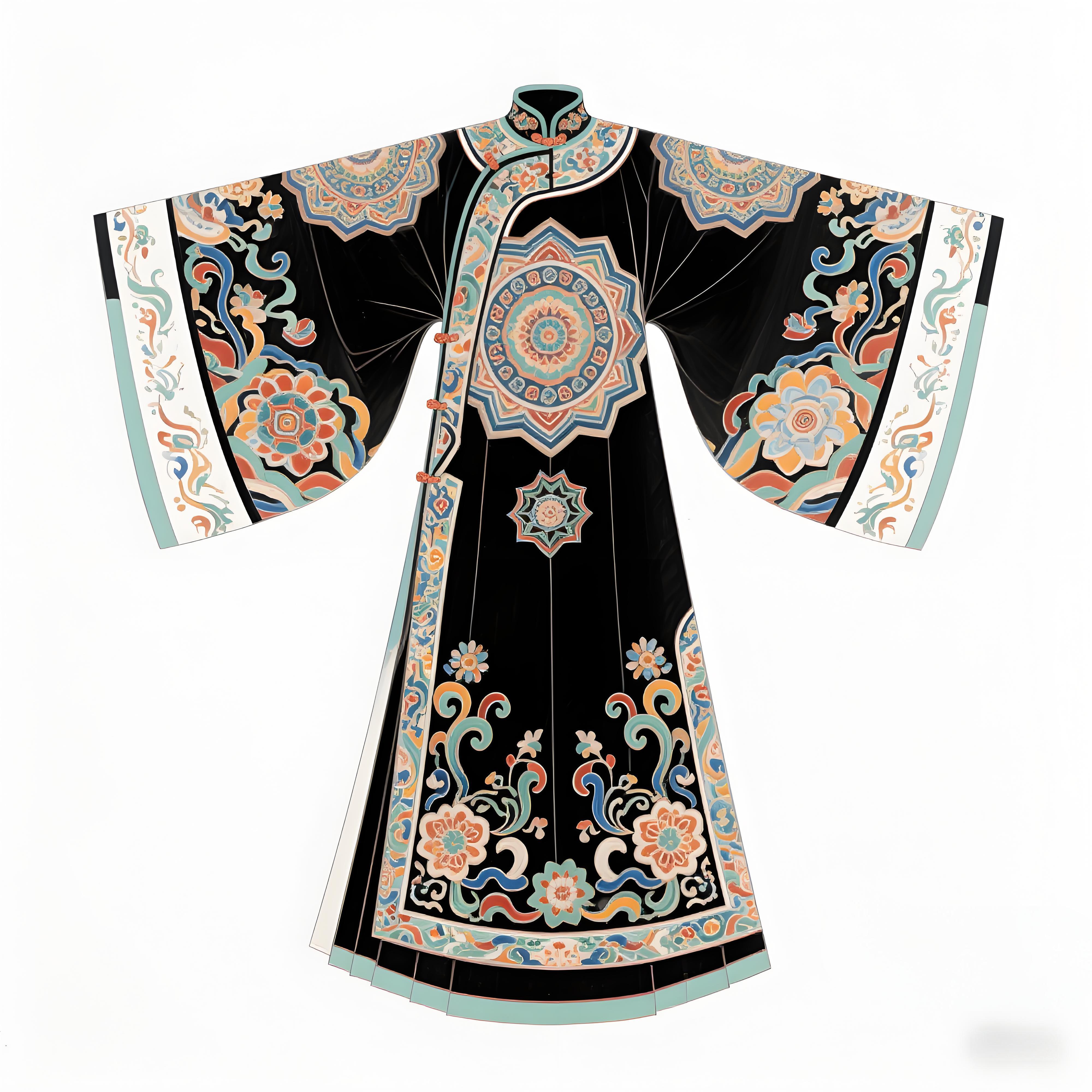 敦煌藻井汉服礼服设计说明