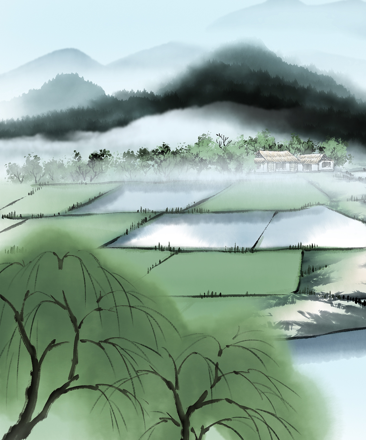 水墨动画古诗【乡村四月】