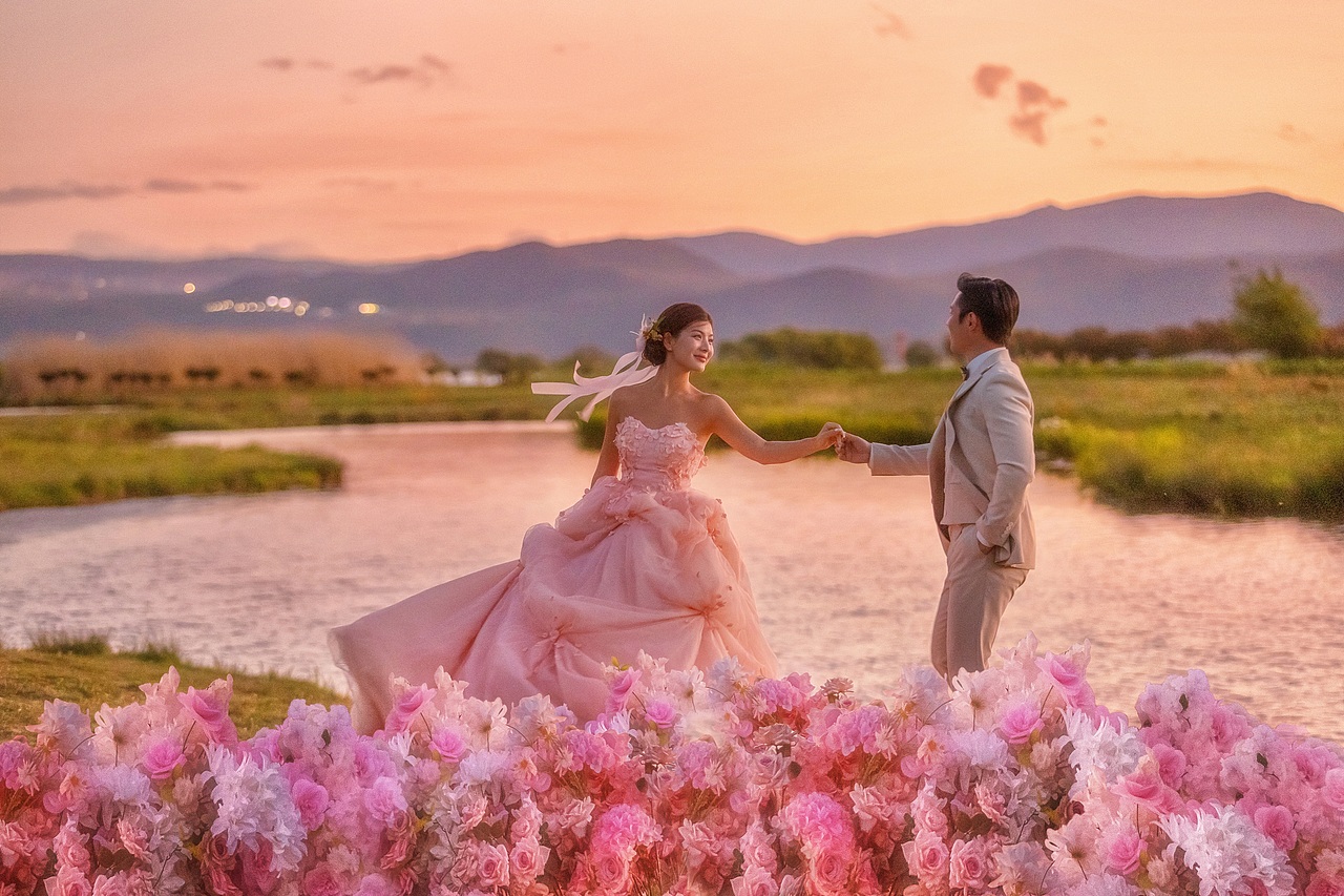 婚纱样片-夕阳黄昏