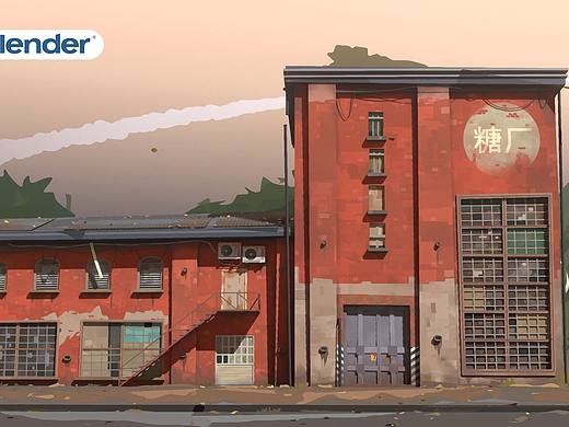 废弃糖厂-blender风格化场景练习