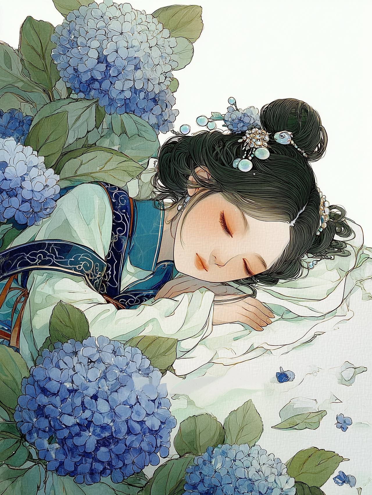 一梦入蓝（图ZMzkwOTYxODk2） - 商业插画 - 站酷设计师墨染青栀原创素材 - 站酷ZCOOL