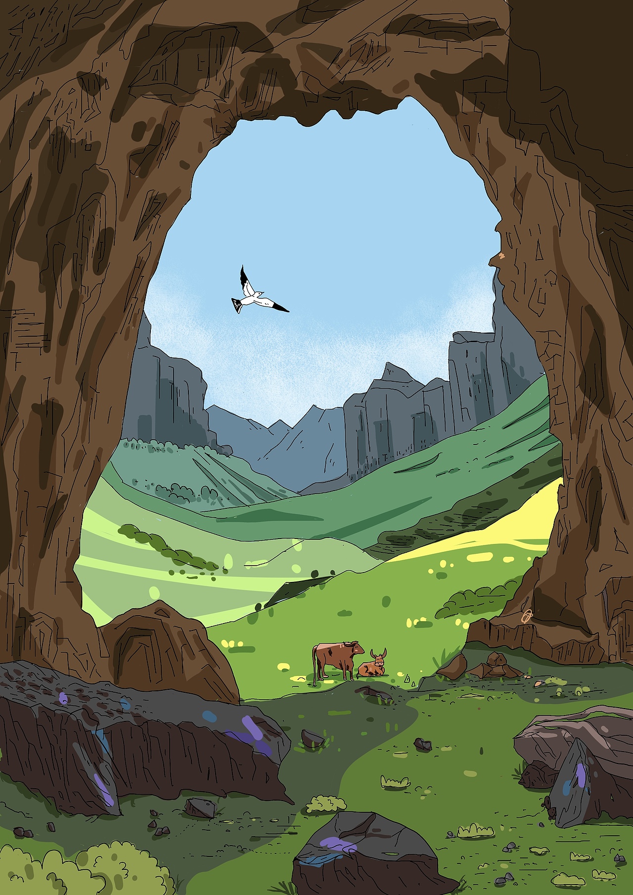 隐世（图ZMzkwOTYyNzY4） - 艺术插画 - 站酷设计师yoga是插画师呀原创素材 - 站酷ZCOOL