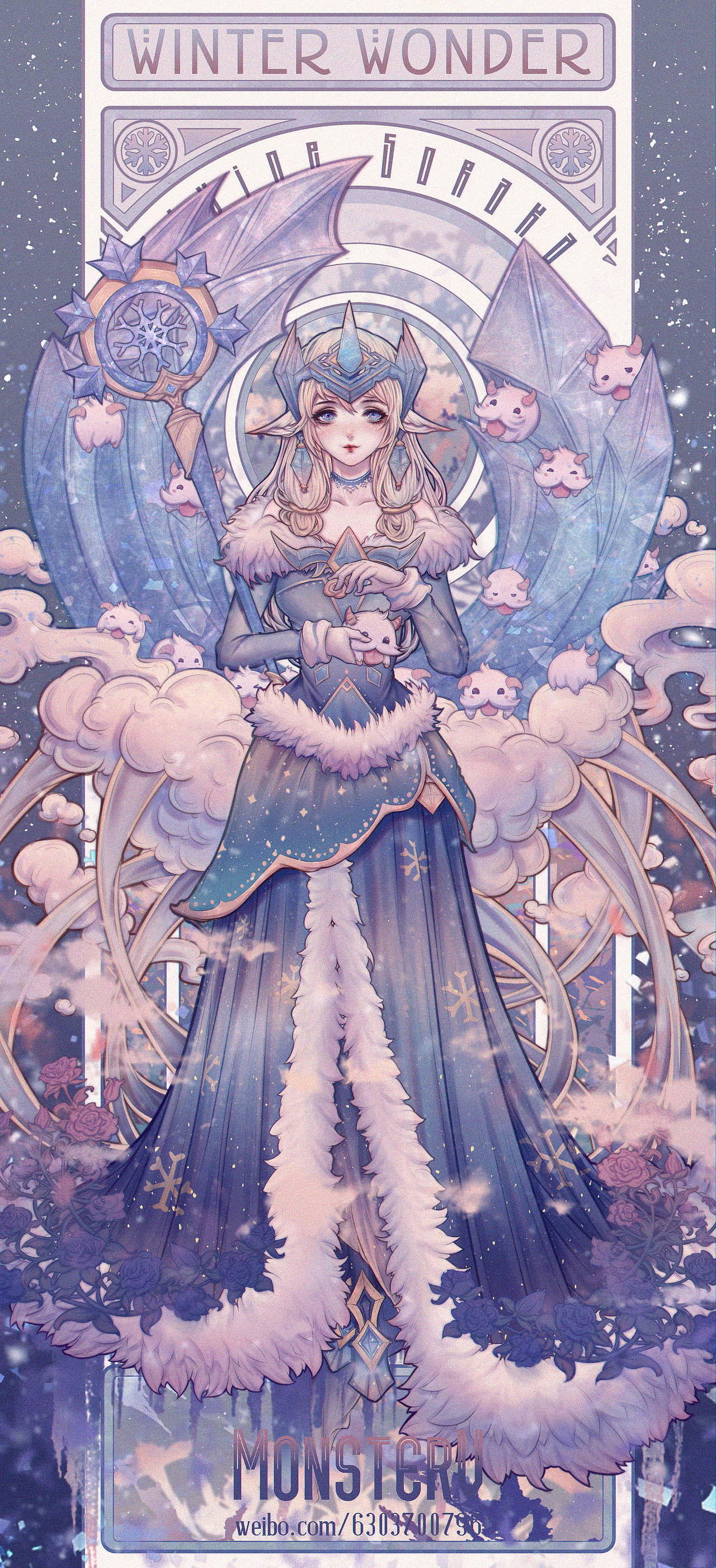 致敬穆夏【英雄联盟 ✦ 四时】（图ZMzkwOTY1NjMy） - 商业插画 - 站酷设计师MonsterV原创素材 - 站酷ZCOOL