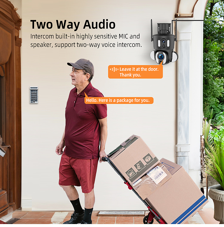 双目枪摇太阳能监控摄像头