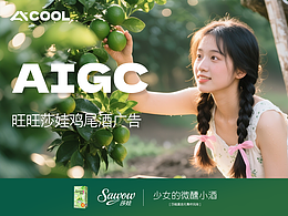 旺旺莎娃鸡尾酒广告（AIGC）