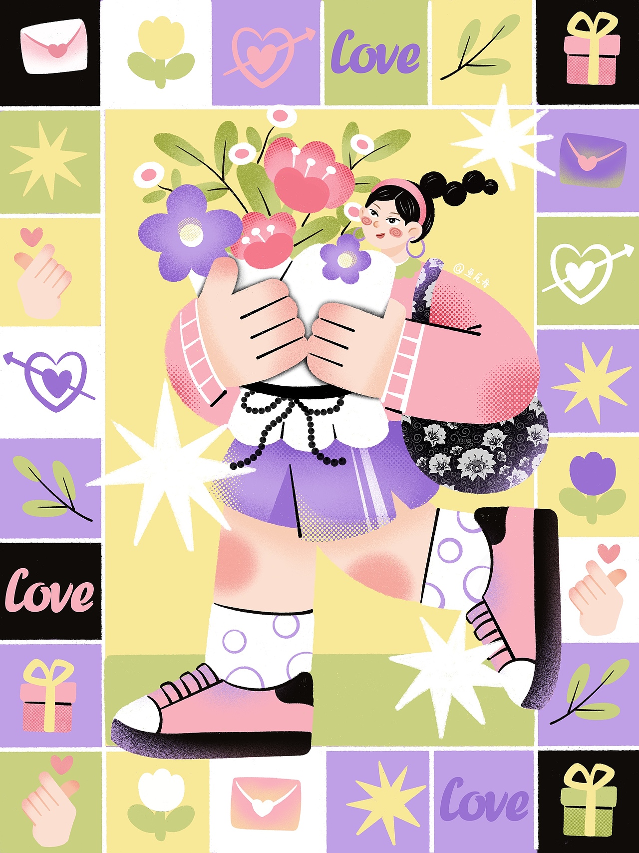 扁平风海报插画（图ZMzkwOTgzOTcy） - 商业插画 - 站酷设计师鱼尾舟原创素材 - 站酷ZCOOL