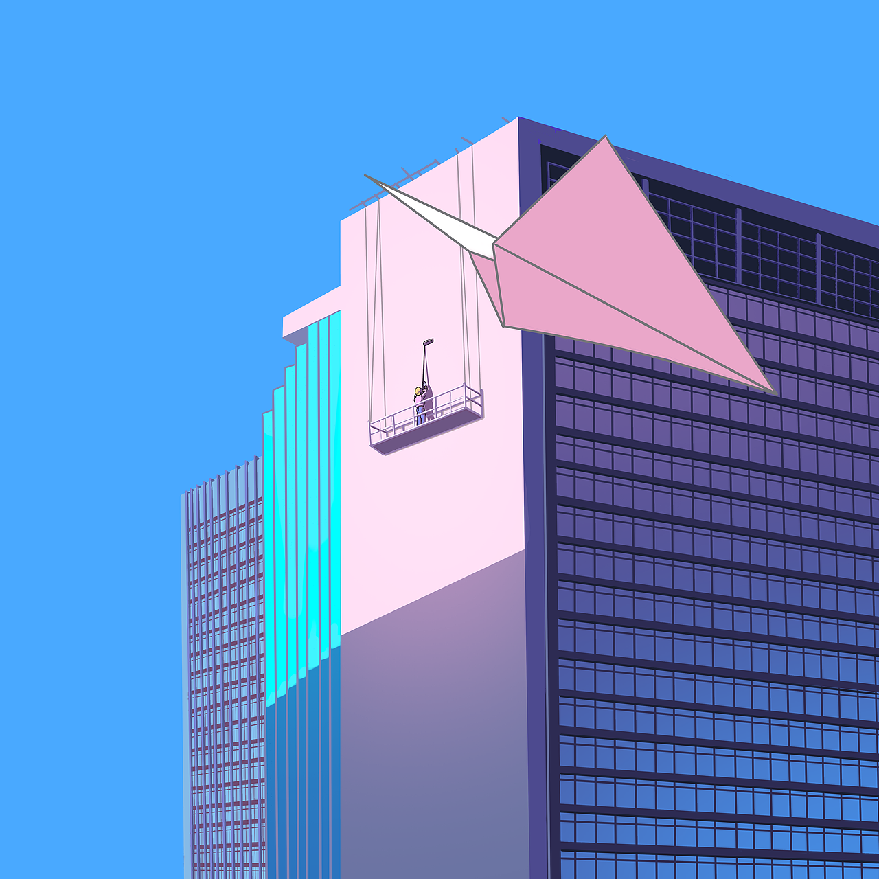 我把插画《纸飞机》做成了主题（图ZMzkwOTg2NDMy） - 商业插画 - 站酷设计师陈海平原创素材 - 站酷ZCOOL