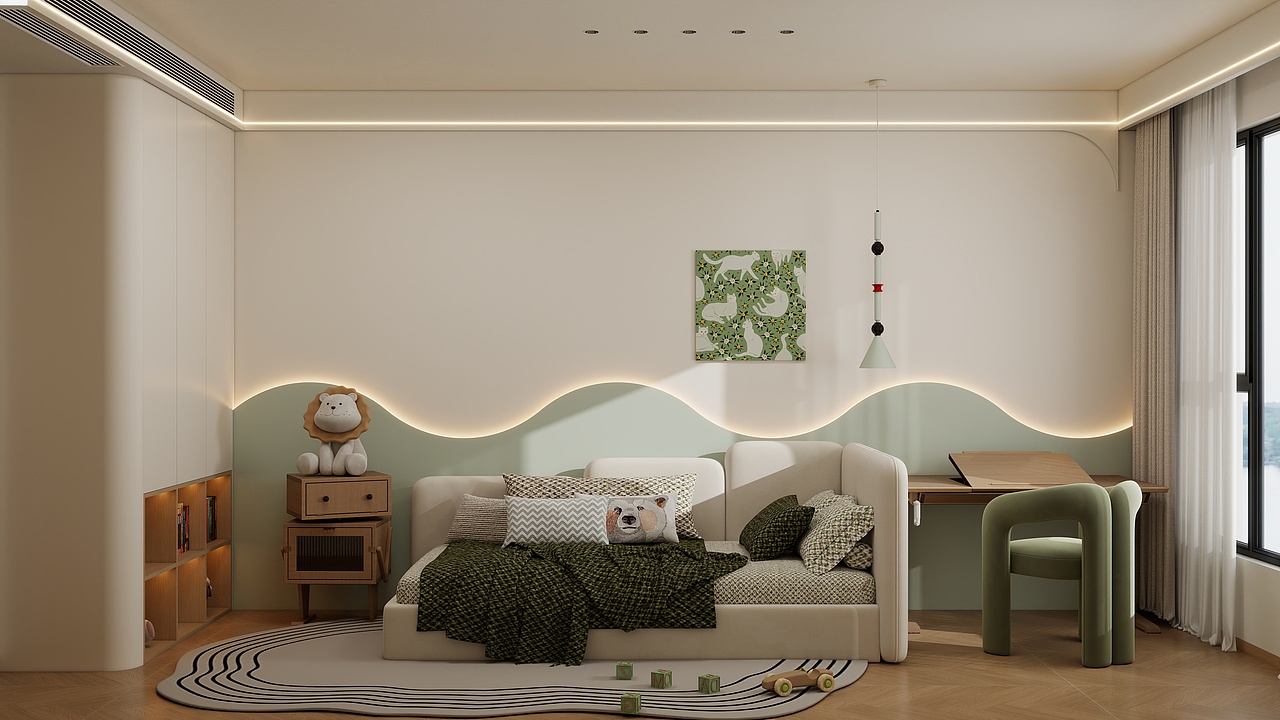 《白云·木屿》87㎡原木风实装案例（图ZMzkwOTkwMTQ0） - 家装设计 - 站酷设计师广州市至雅装饰原创素材 - 站酷ZCOOL