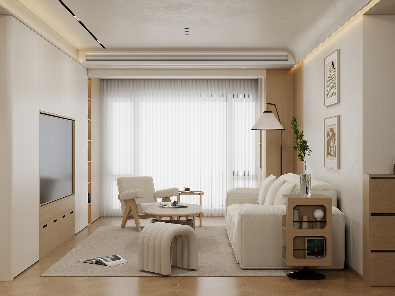 《白云·木屿》87㎡原木风实装案例（图ZMzkwOTkwMTI0） - 家装设计 - 站酷设计师广州市至雅装饰原创素材 - 站酷ZCOOL