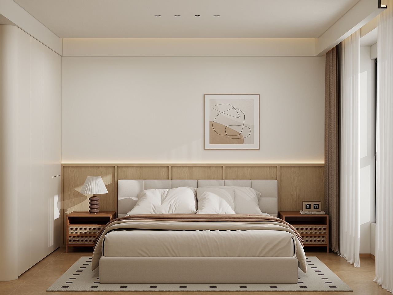 《白云·木屿》87㎡原木风实装案例（图ZMzkwOTkwMTUy） - 家装设计 - 站酷设计师广州市至雅装饰原创素材 - 站酷ZCOOL