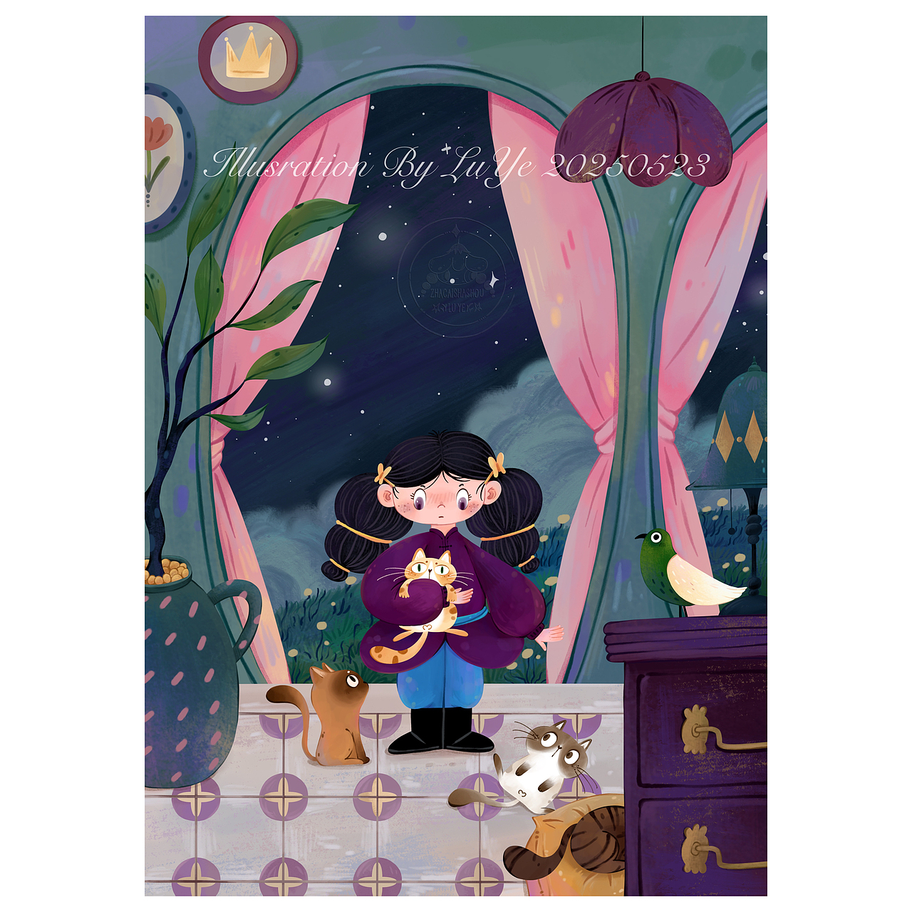 喜欢最后画完的天空的样子～土豆有亮点！