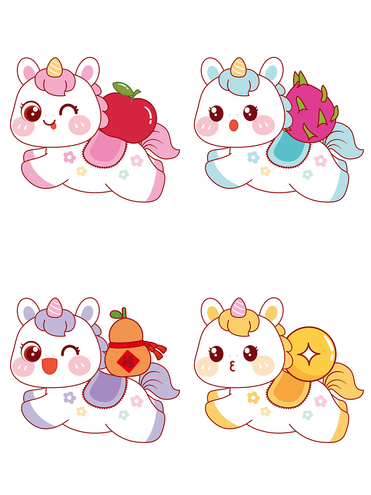 马宝宝IP卡通形象插画可爱卡通图片插画设计