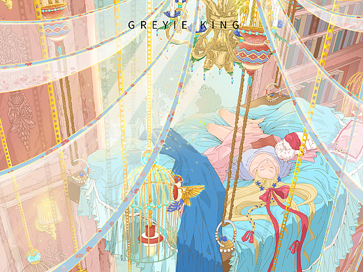 幻想系列1/100｜《周末午后》｜原创叙事插画