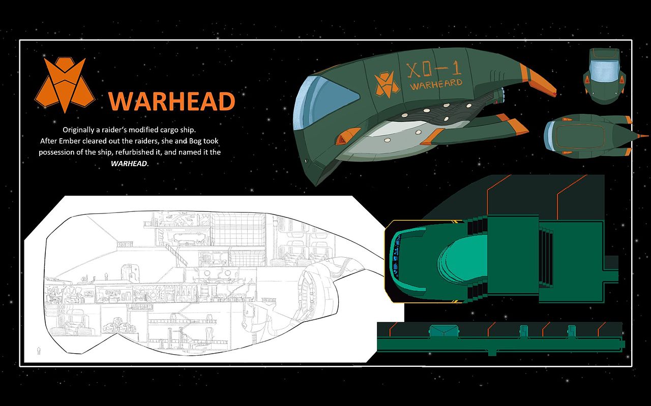 主角团飞船概念设计图，灵感起源于鲸鱼的形状