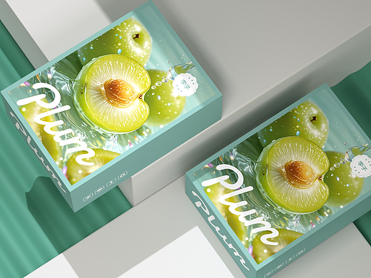 李子包装盒、高端唯美、小清新、恐龙蛋、水果通用