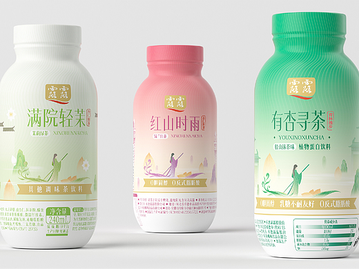 尚智×露露｜杏仁奶茶系列包装｜食品包装设计