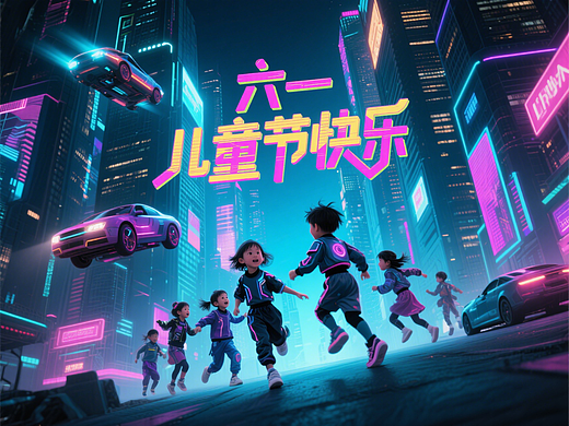 未来六一儿童节海报