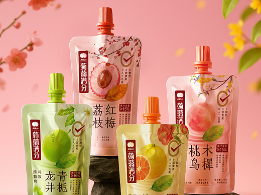 盐津铺子｜蒟蒻满分花颜茶冻系列包装设计｜若非设计