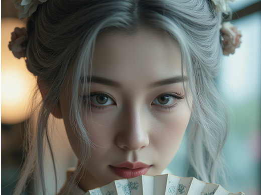 【AI服饰搭配】：传统折扇与现代服饰的融合之美