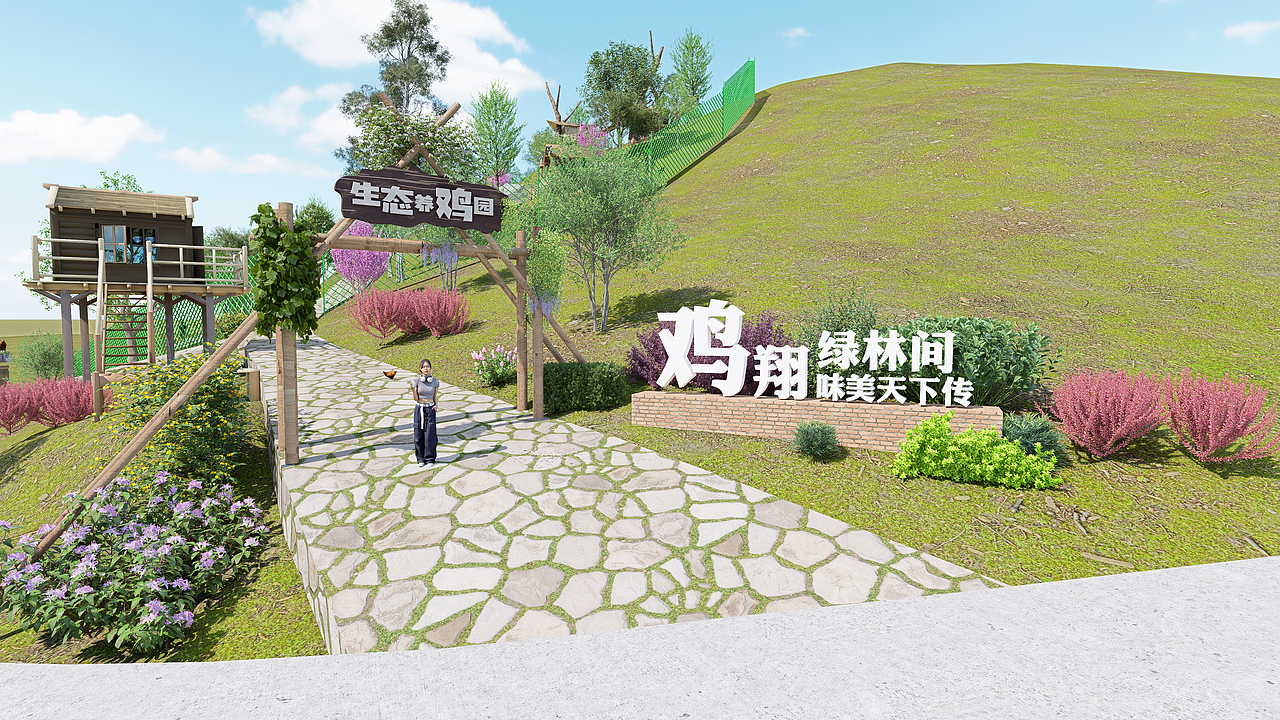 生态养鸡场规划（图ZMzkxMDQ4NjA4） - 场景 - 站酷设计师六线音轨原创素材 - 站酷ZCOOL