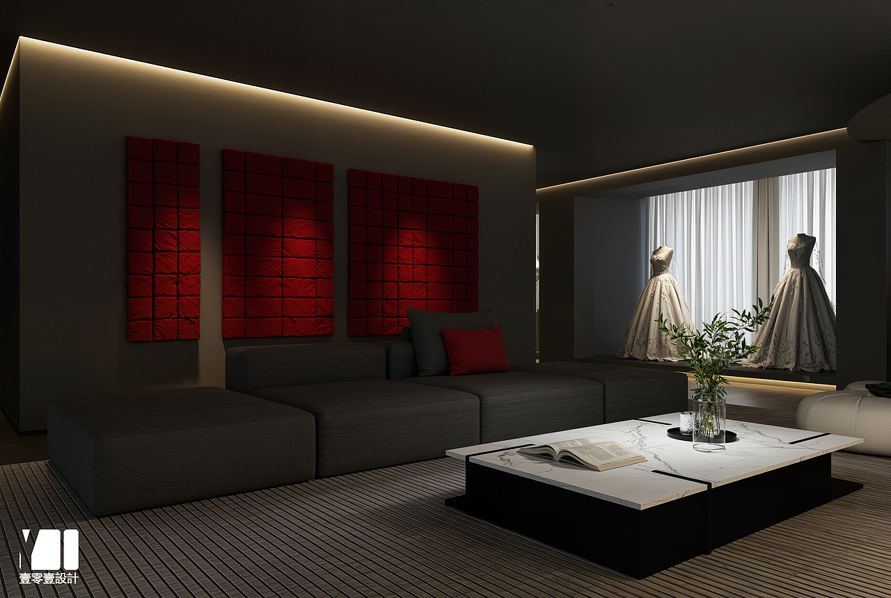 「灰与红｜打造高级感爆棚的婚纱视觉盛宴（图ZMzkxMDg5NjA4） - 商业空间设计 - 站酷设计师壹零壹Design原创素材 - 站酷ZCOOL