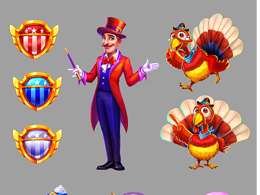 slot类游戏立绘UI