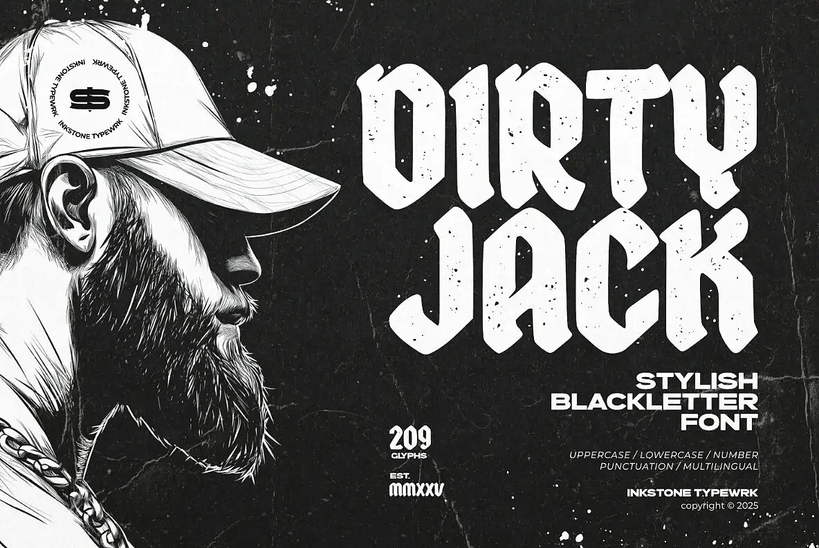 经典街头粗糙叛逆哥特粗体字海报封面服装标题英文字体（图ZMzkxMDkzMjcy） - 字体/字形 - 站酷设计师最西文集原创素材 - 站酷ZCOOL