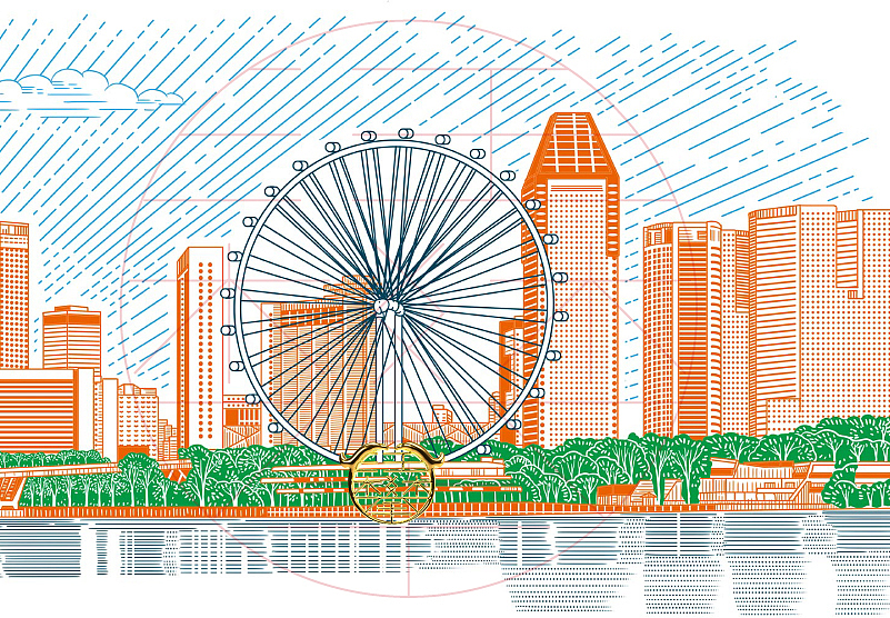 新加坡/广州/深圳/台湾/香港/澳门文创版画插画设计（图ZMzkxMDkzOTQ0） - 商业插画 - 站酷设计师鲲鹏设计插画汪攀原创素材 - 站酷ZCOOL