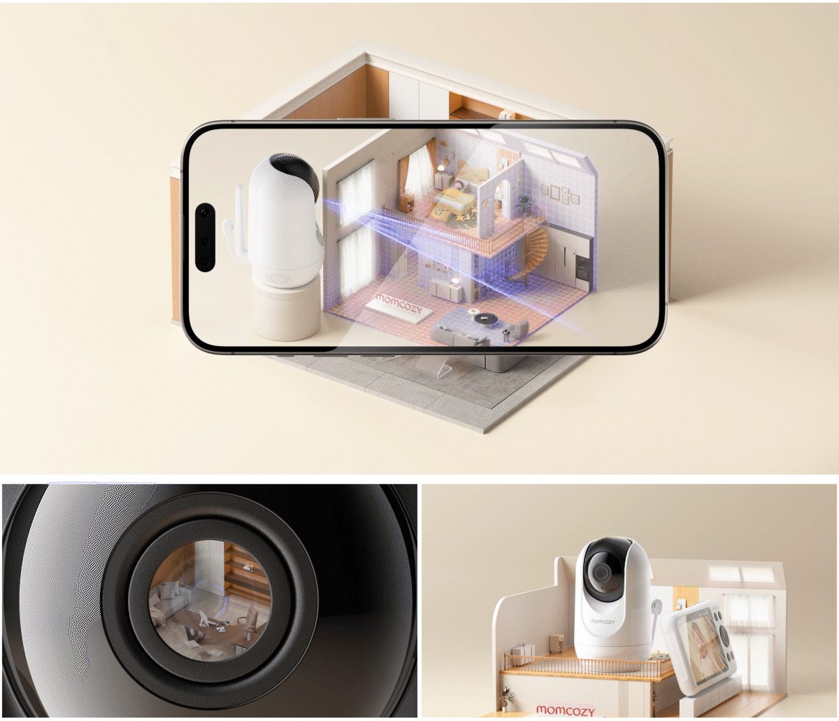 Momcozy 婴儿监视器BM04产品创意CG视频动画（图ZMzkxMDk0OTc2） - 动画/影视 - 站酷设计师Musen_沐森原创素材 - 站酷ZCOOL