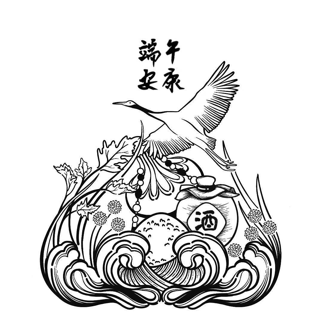 端午節(jié)國(guó)潮風(fēng)格印章圖案（圖ZMzkxMDk3MDg0） - 商業(yè)插畫 - 站酷設(shè)計(jì)師丸子Laurel原創(chuàng)素材 - 站酷ZCOOL