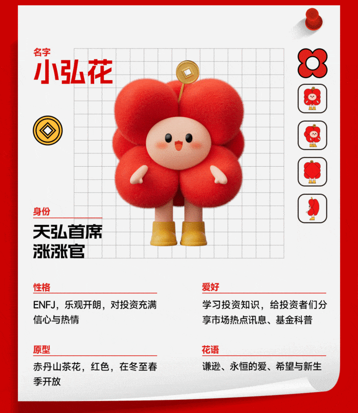 天弘基金 | 全新IP形象——小弘花!