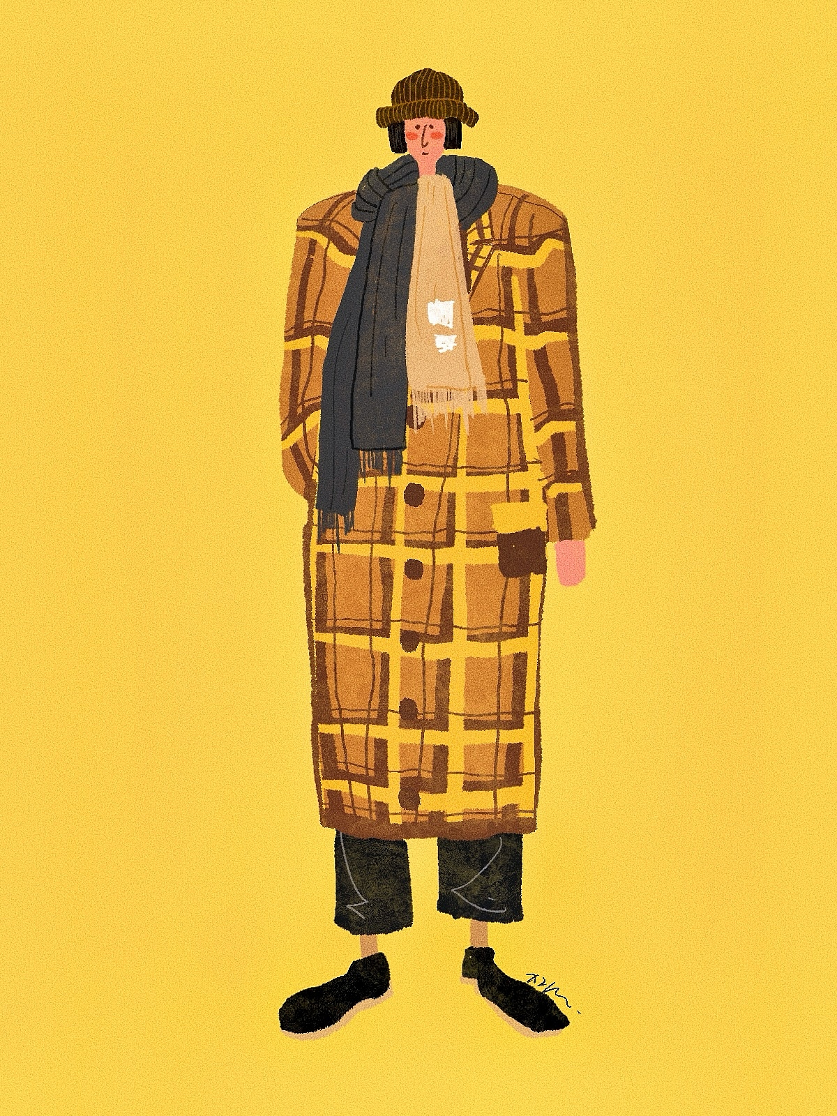 一些风格化人物插画