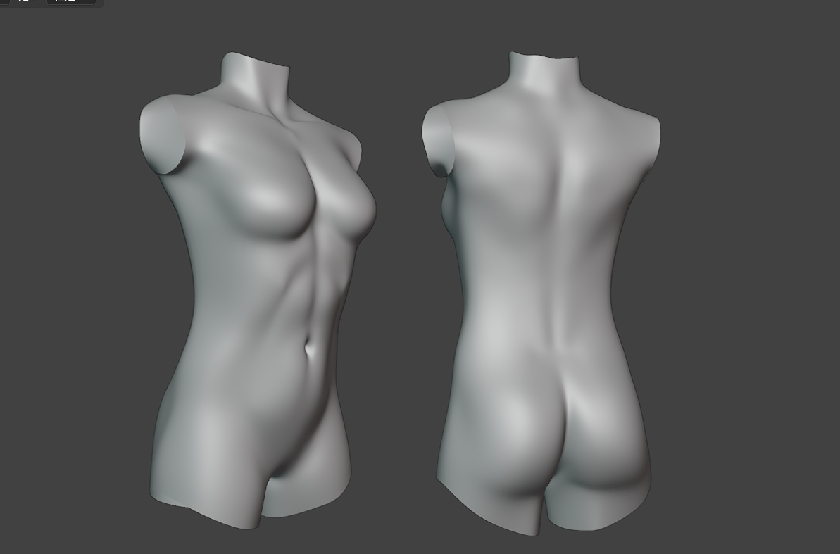 【blender教程】身体建模,这诱人的身材喜欢吗