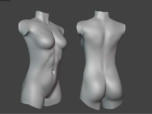【blender教程】身体建模，这诱人的身材喜欢吗