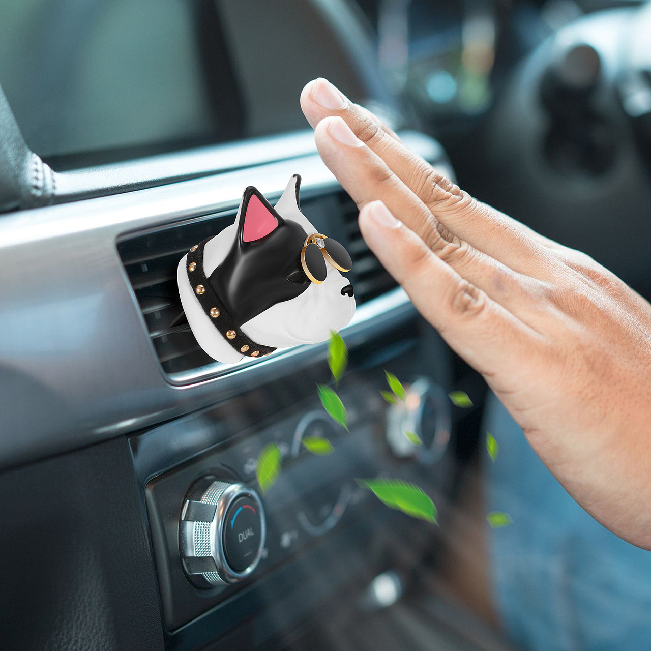 出风口狗头夹(粉耳海盗脸)