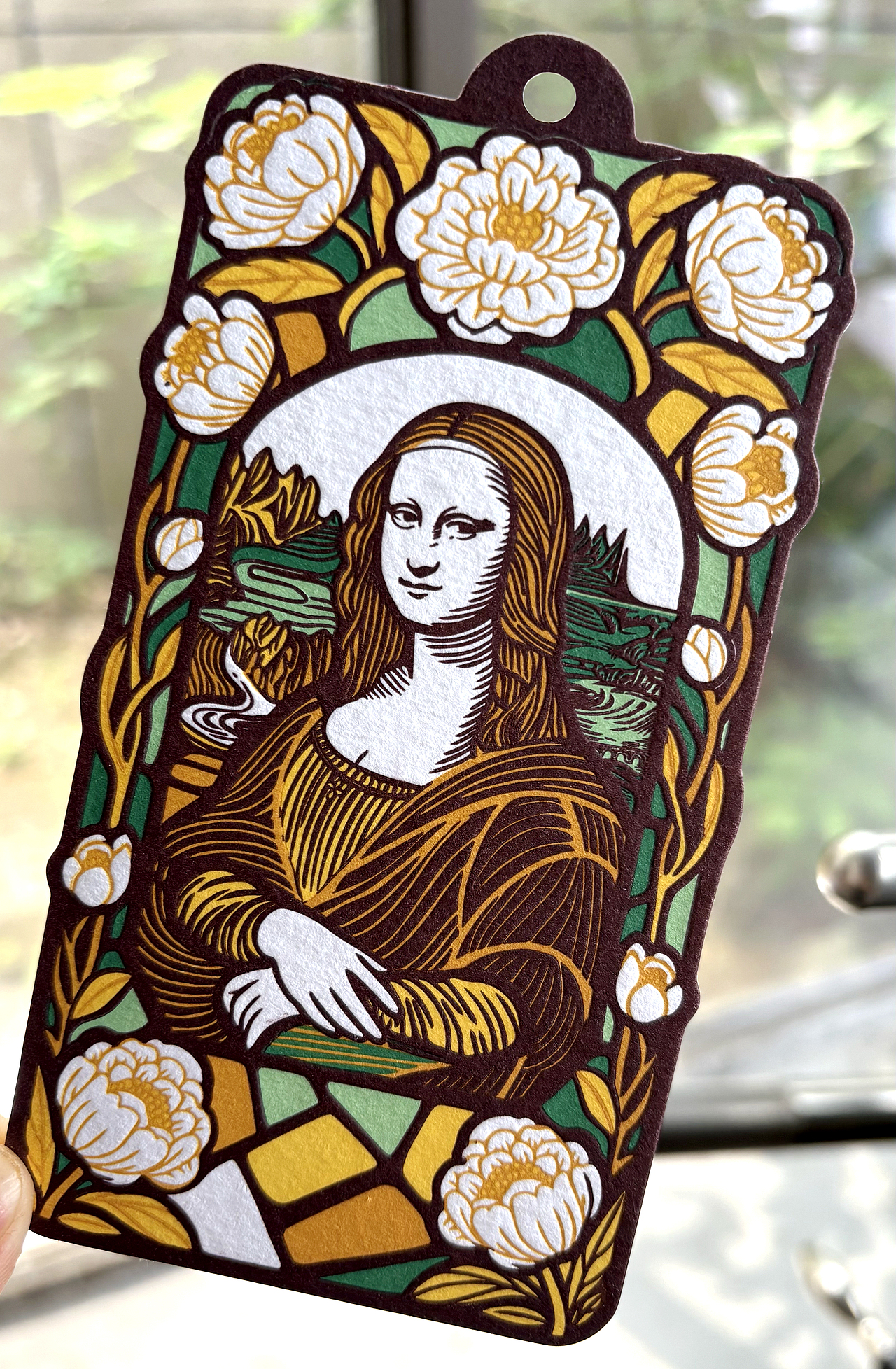 活版印刷 蒙娜丽莎的微笑扩香卡