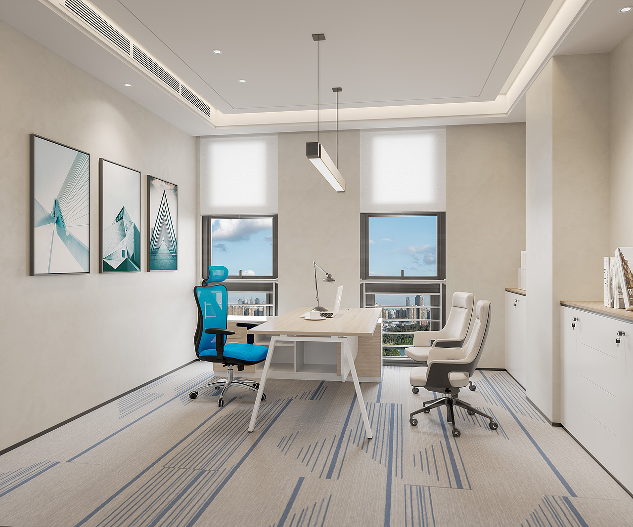 高级蓝办公室案例