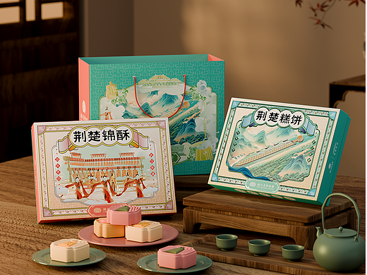 楚风入馔·文物可食——湖北省博物馆文创糕点包装
