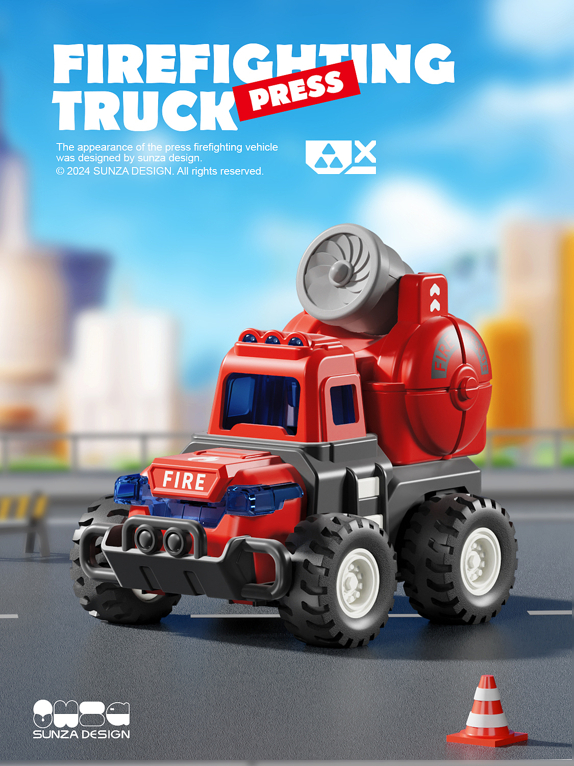 按压玩具车 | 工程车消防车一按就跑（图ZMzkxMTI2MTQw） - 玩具 - 站酷设计师森泽设计原创素材 - 站酷ZCOOL
