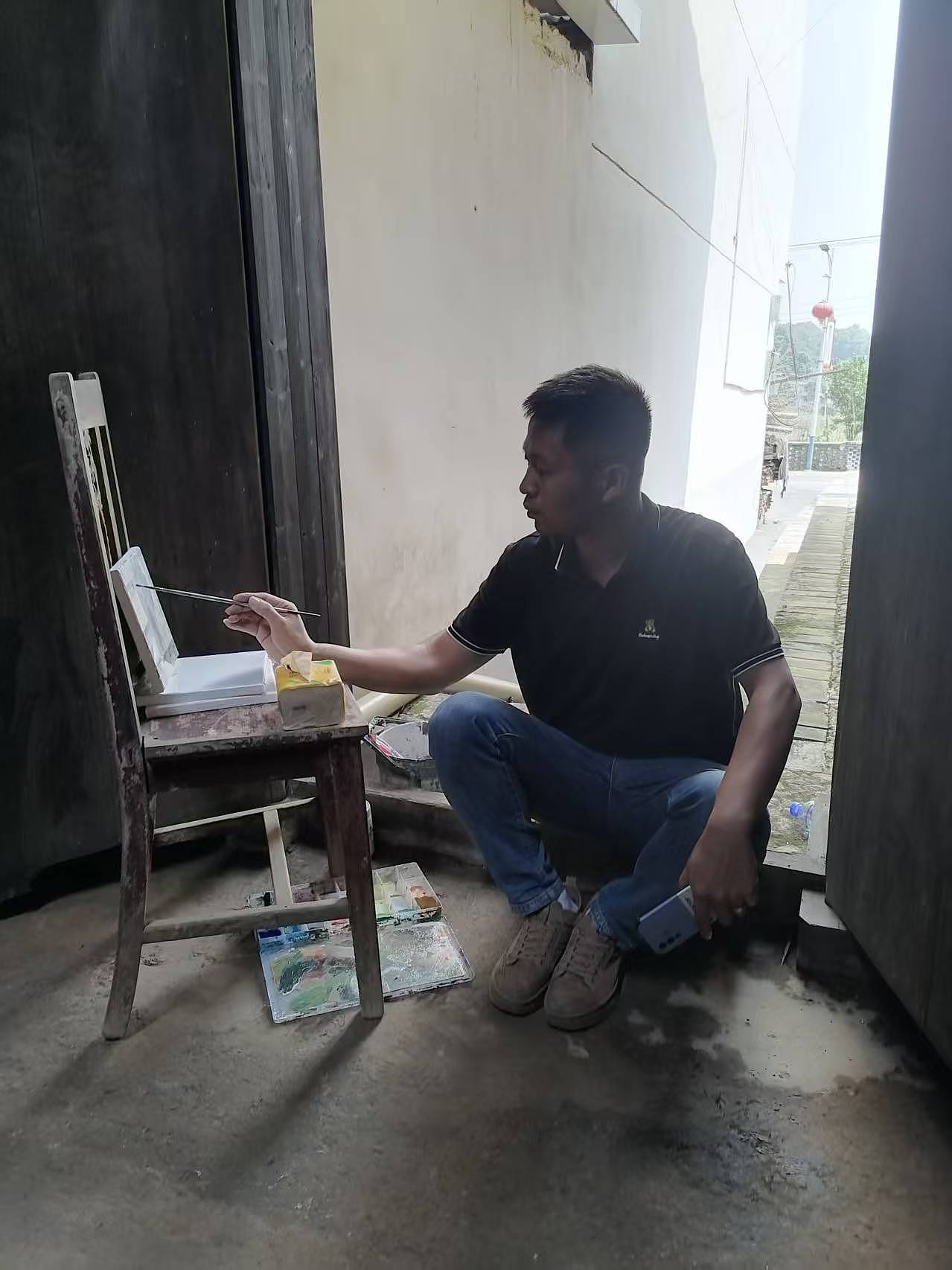 萍乡源头高自立故居写生