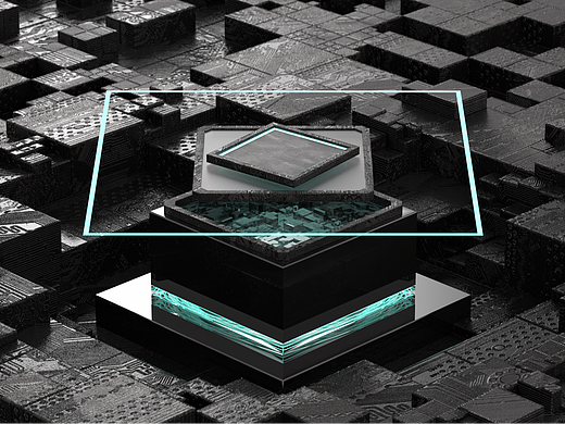 C4D动画｜科技芯片 动态设计