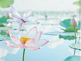 小暑节气祝福全屏竖版海报