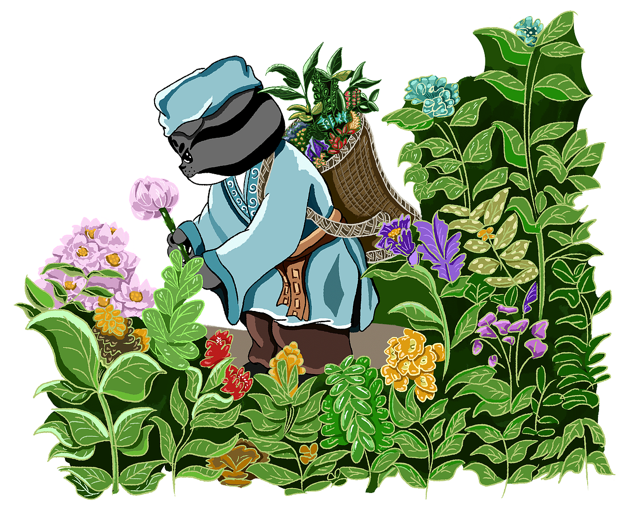 《华佗——五禽戏》《李时珍——本草纲目》（图ZMzkxMTU3MTM2） - 儿童插画 - 站酷设计师亦大十早伟原创素材 - 站酷ZCOOL