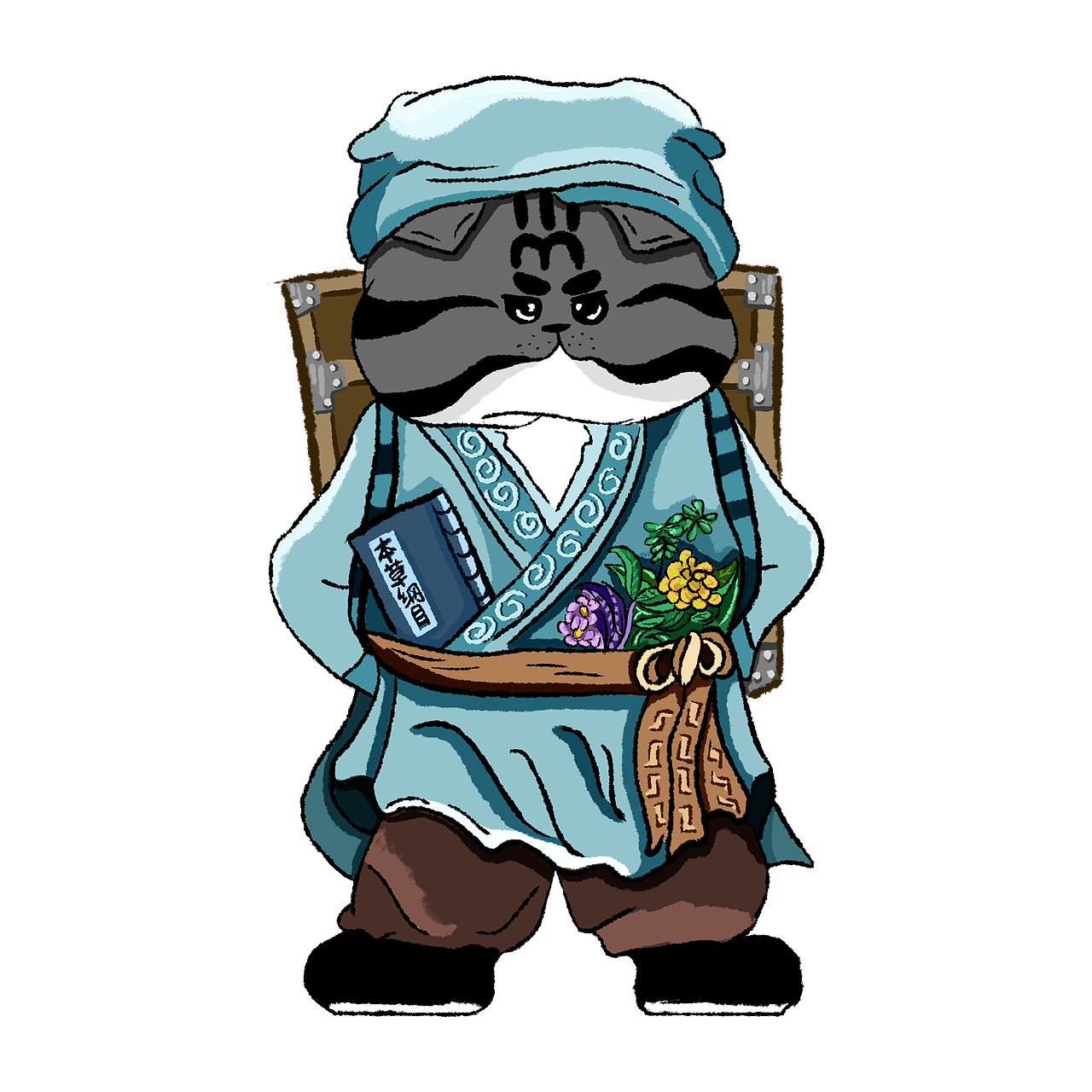 《华佗——五禽戏》《李时珍——本草纲目》（图ZMzkxMTU3MTg4） - 儿童插画 - 站酷设计师亦大十早伟原创素材 - 站酷ZCOOL