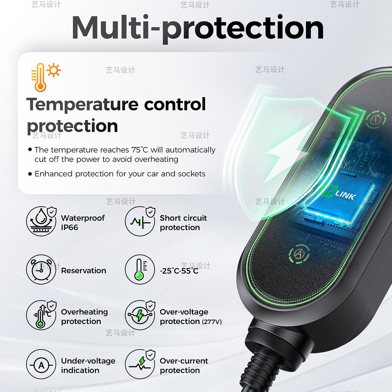 充电桩 汽车配件-Amazon亚马逊主副图A+设计案例