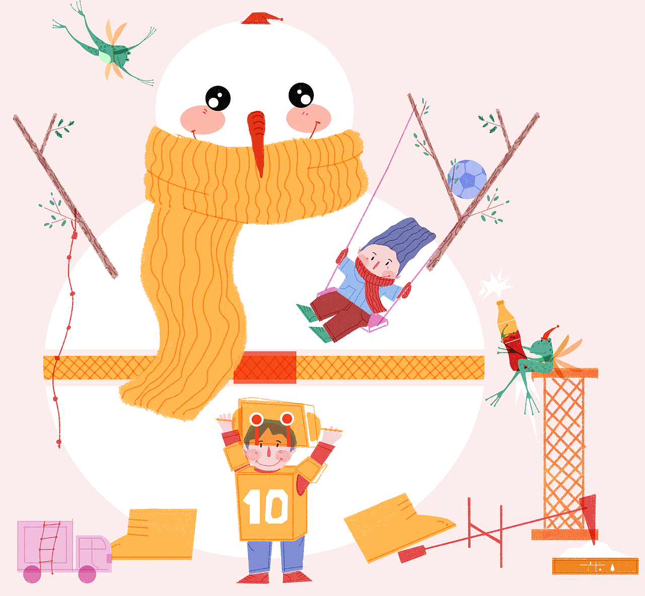 童年（图ZMzkxMTY4MTM2） - 儿童插画 - 站酷设计师梦游野狗原创素材 - 站酷ZCOOL