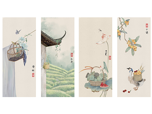 二十四节气 国风插画