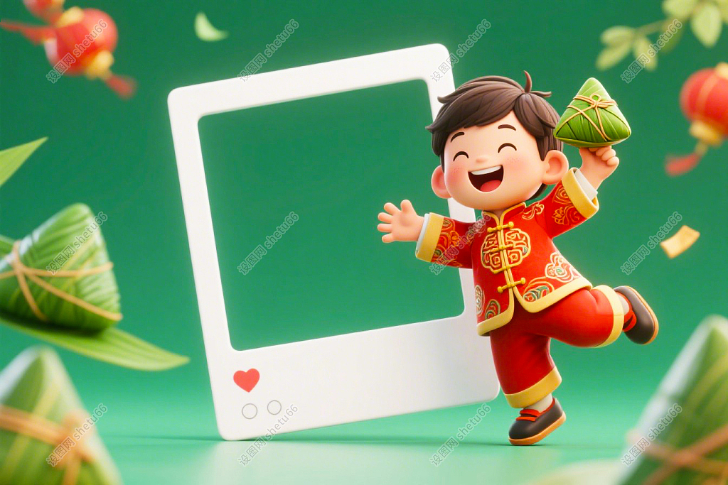 端午节 | 端午粽子龙舟背景素材-设图网
