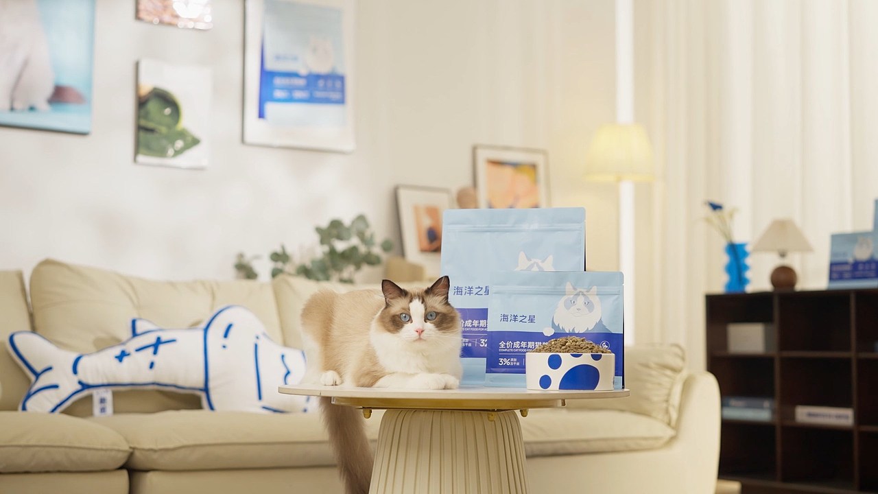 海洋之星猫粮广告拍摄